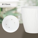 Maceta Oasis con plato integrado Ø170mm Blanco