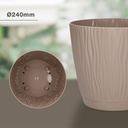 Maceta Oasis con plato integrado Ø240mm Beige