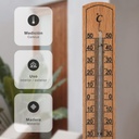 Termometro analogico de madera Celsius