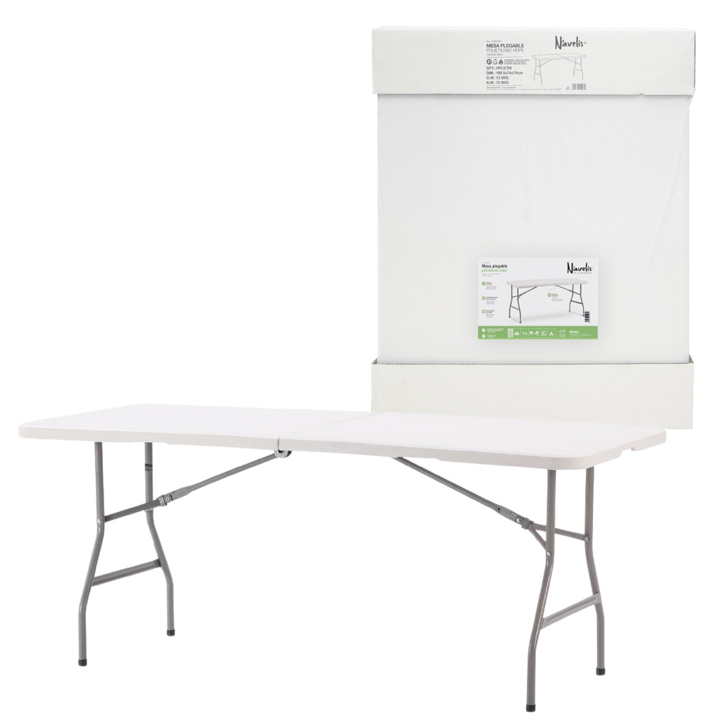 Mesa plegable polietileno 1805x740x740mm