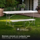 Banco plegable polietileno 1840x280x430mm