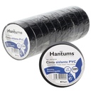 Cinta aislante eléctrica PVC 20M Negro - Retráctil 10ud