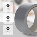 Cinta americana impermeable Gris 50mm 10M