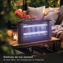 Mata insectos eléctrico Balonga 2x10W 80m2 Negro