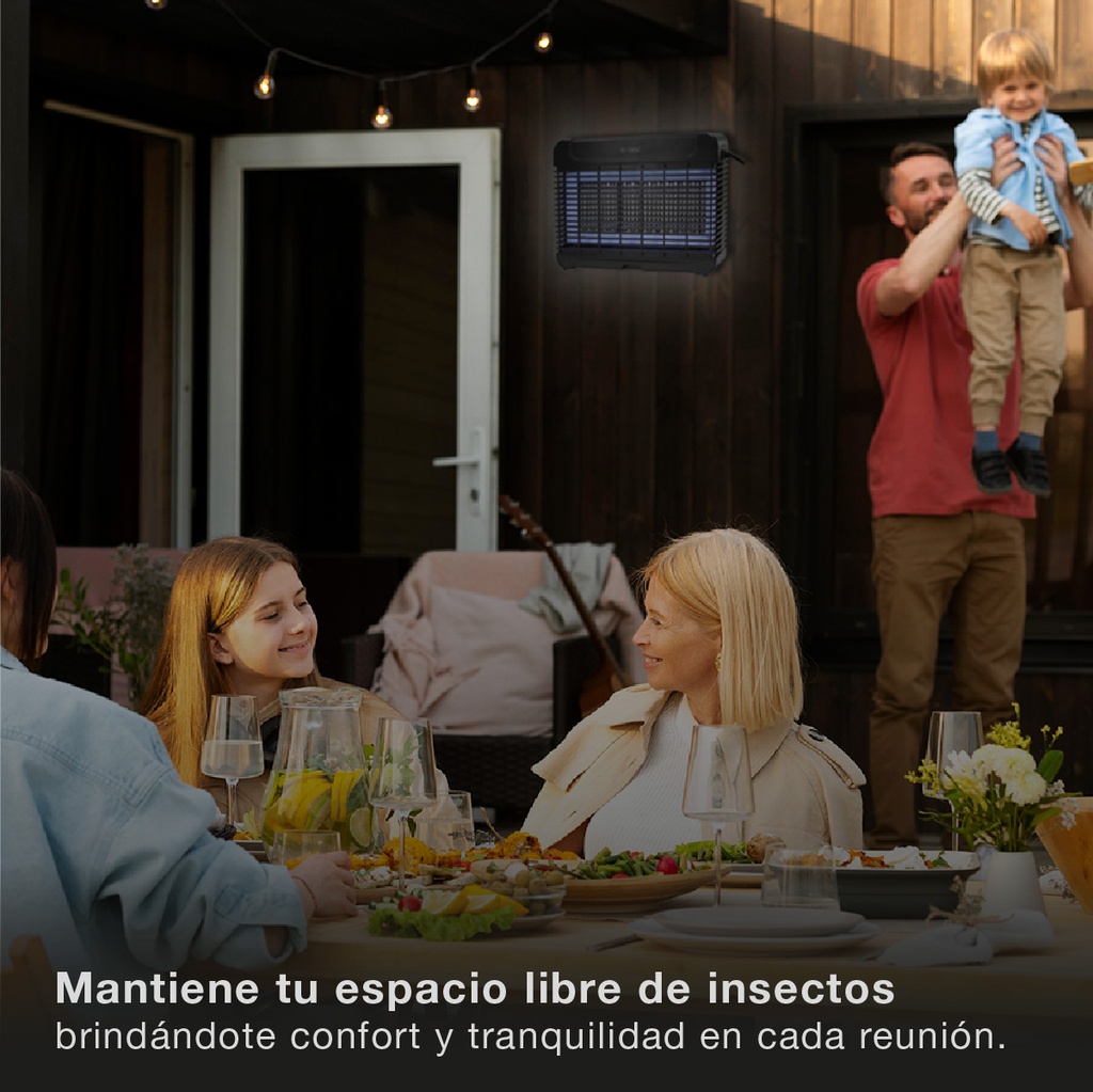 Mata insectos electrico LED Ventiser 11W 150M2 Negro