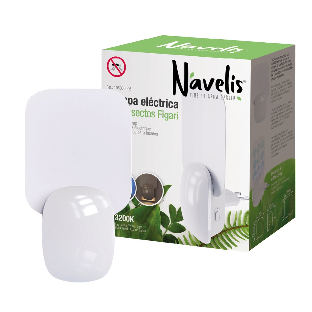 Trampa eléctrica para insectos con luz de noche Figari 1W 