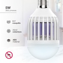 Lámpara LED mata mosquitos 5W E27 6500K