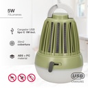 Lámpara LED mata insectos 5W recargable USB 