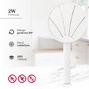Raqueta eléctrica mata insectos 2 en 1 USB Recargable 