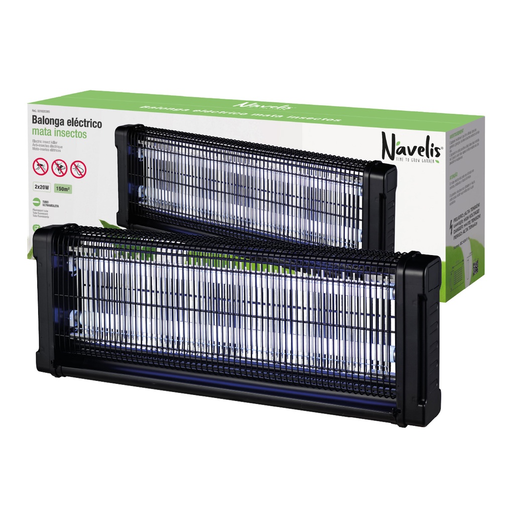 Mata insectos eléctrico Balonga 2x20W 150m2 Negro