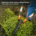 Cortasetos telescópico con hoja de acero 320mm