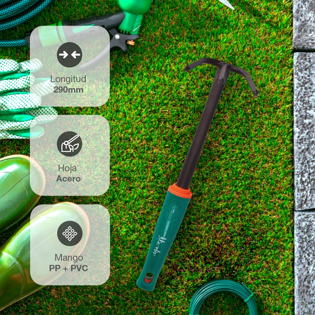Azada y horquilla de jardinería