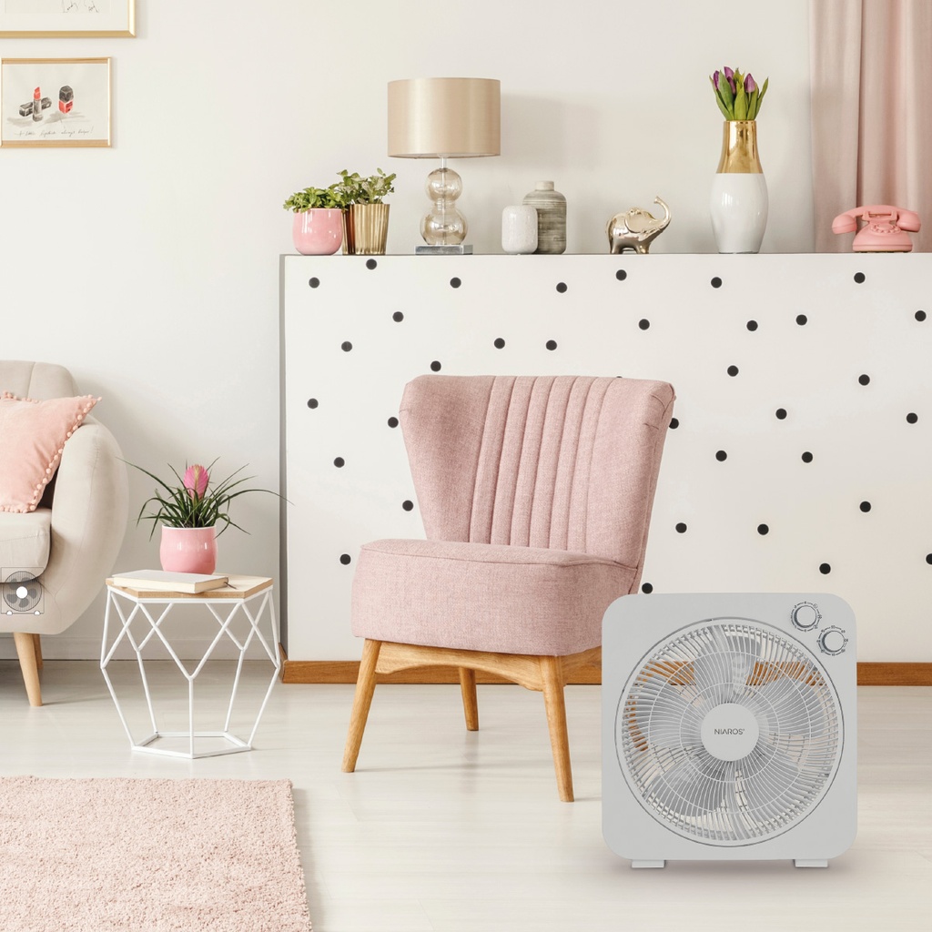 Ventilador Box Fan Bronte Ø31cm 45W Gris