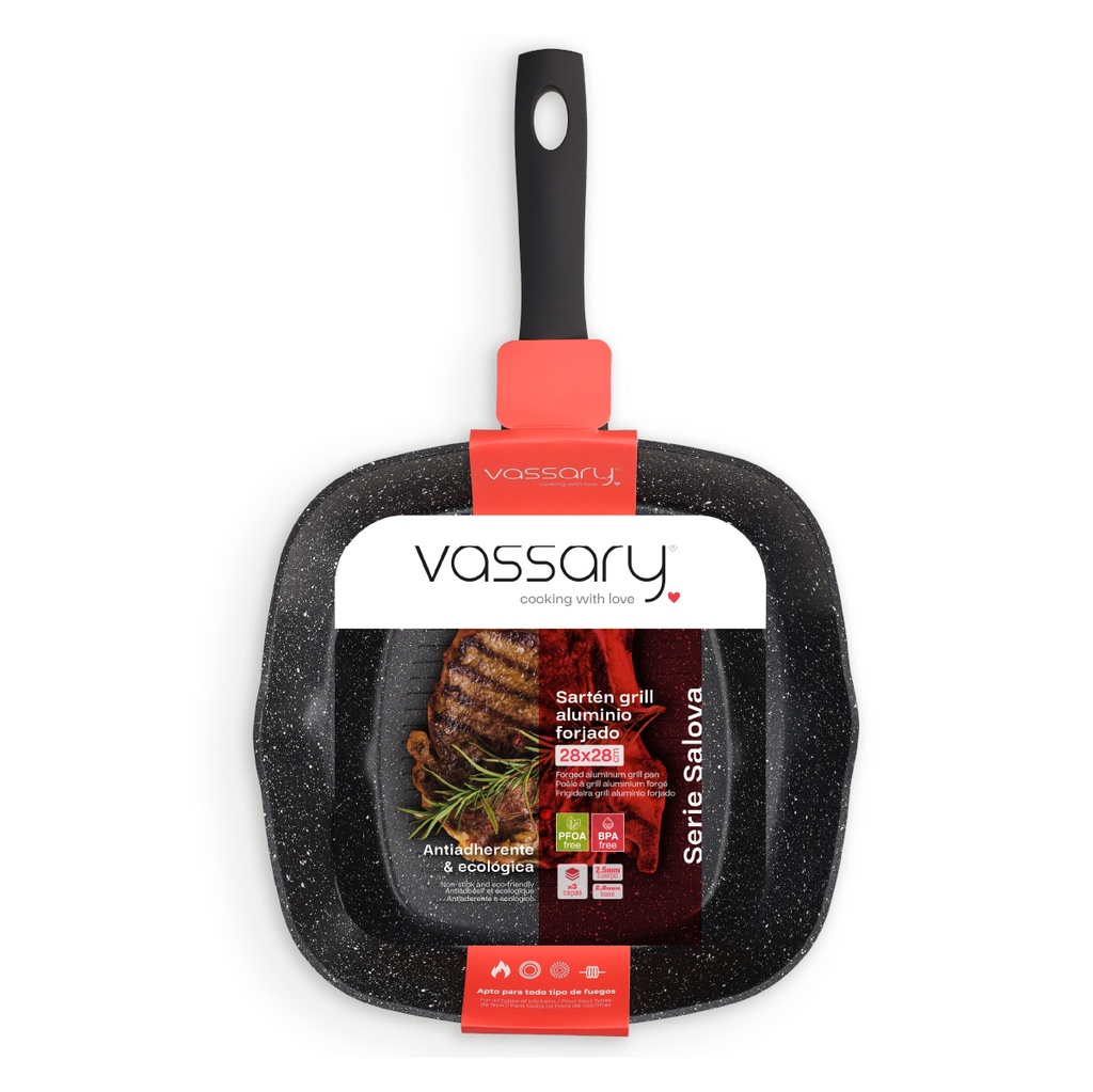Sartén grill aluminio forjado Serie Salova Ø280mm