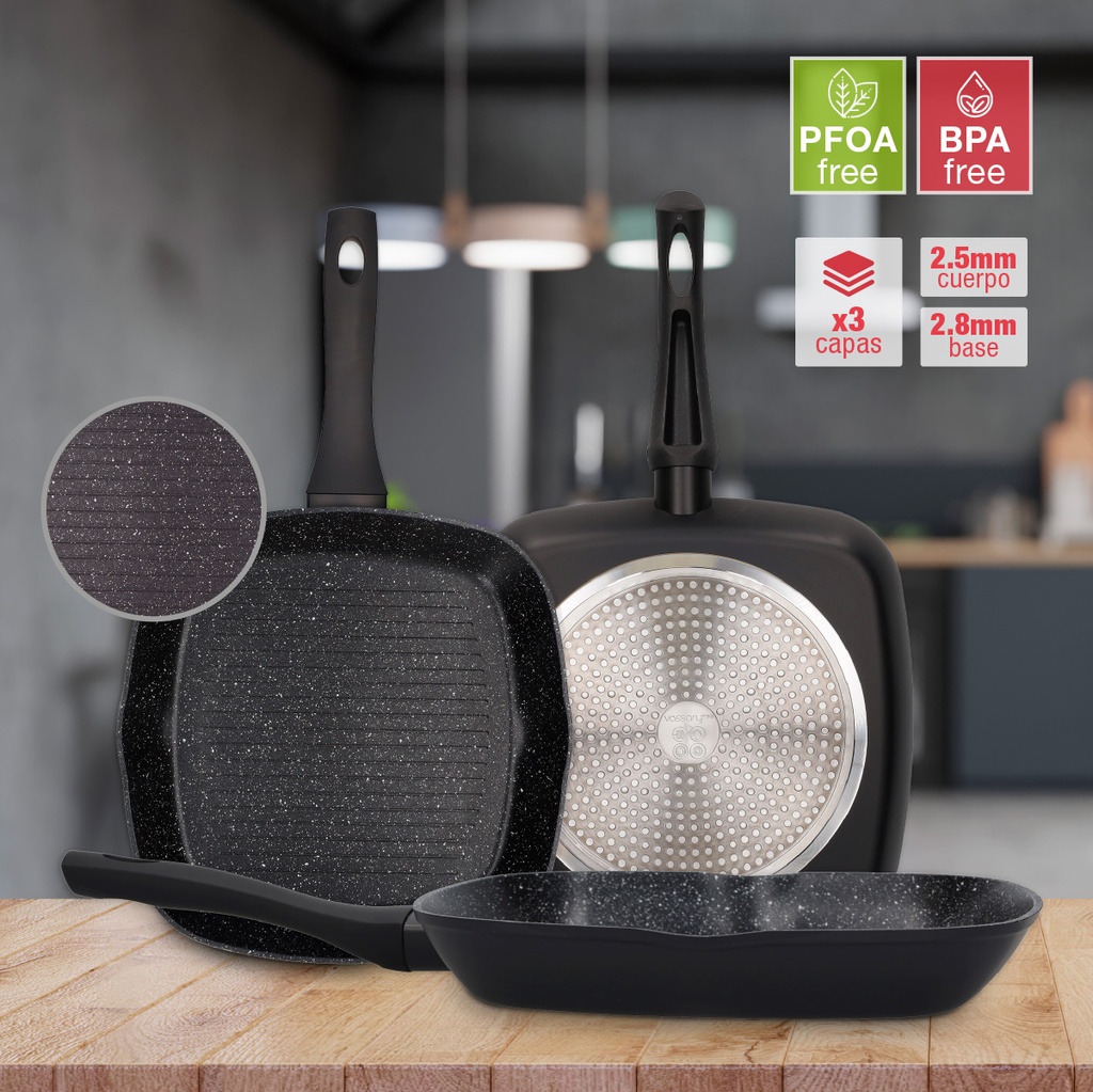 Sartén grill aluminio forjado Serie Salova Ø280mm