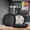 Sartén grill liso aluminio forjado Serie Salova Ø280mm