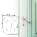 Número puerta 0 acero inoxidable con adhesivo