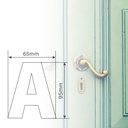 Letra puerta A acero inoxidable con adhesivo