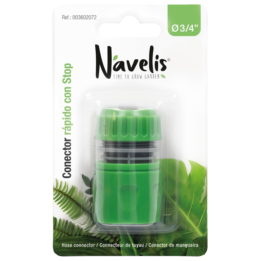 Conector rápido con stop Ø3/4"