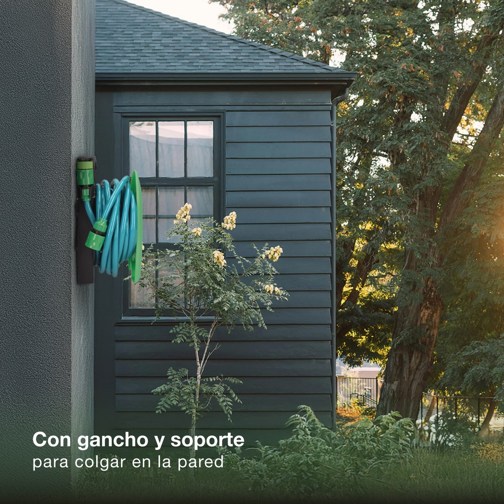 Kit manguera trenzada PVC 10M  Ø1/2"(12mm) para colgar en pared