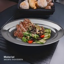 Bandeja para servir ovalada acero inox 30cm