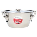 Flanera con tapa acero inox Ø20cm