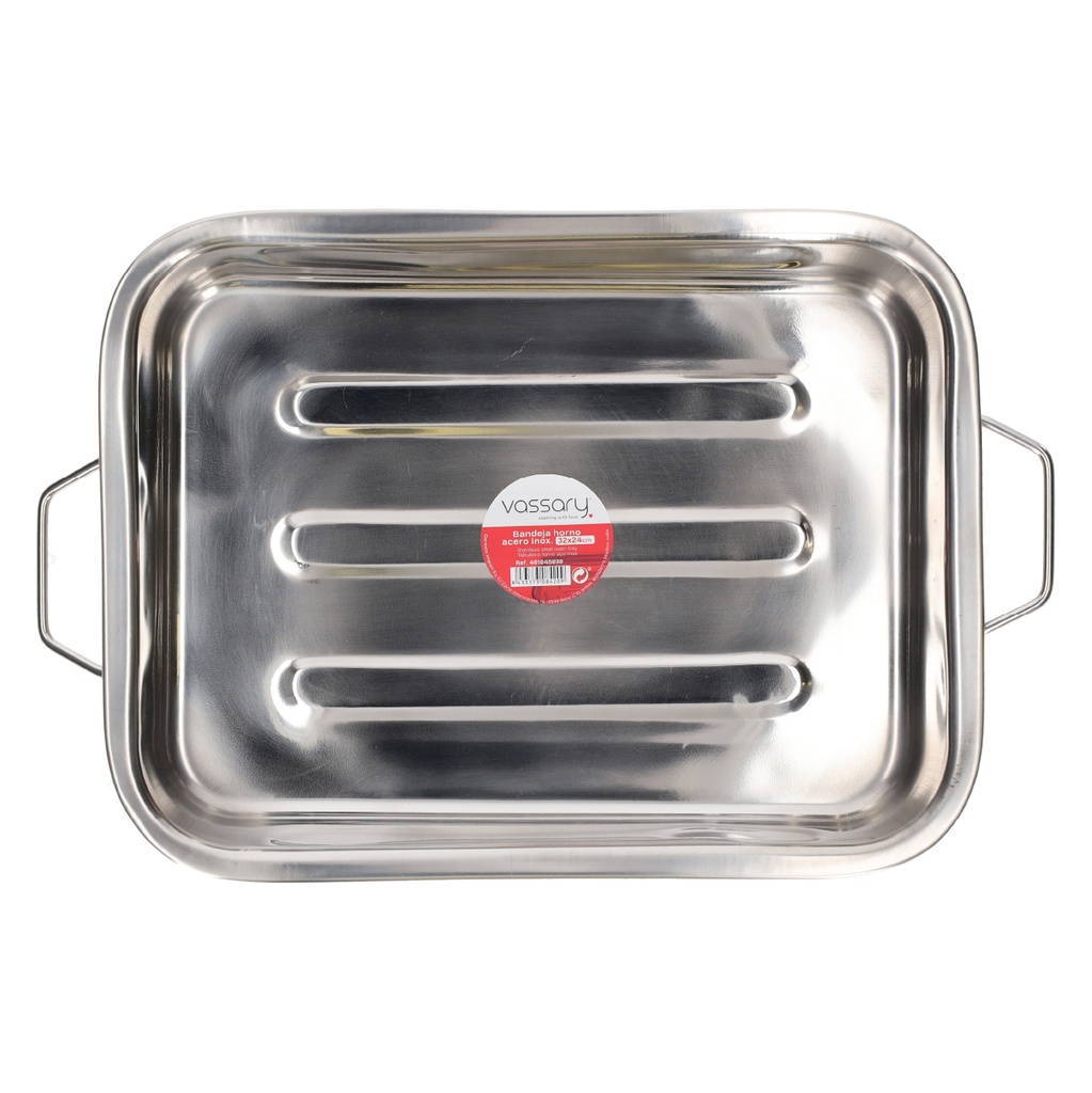 Bandeja horno acero inox 37x28cm
