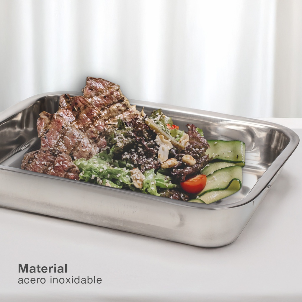 Bandeja horno acero inox 41,5x30cm
