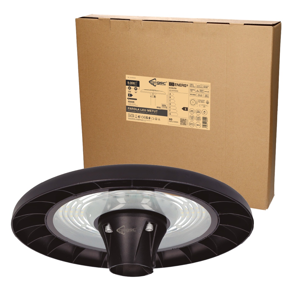 Farola LED Metut 80W 6500K IP65 - Pro Line