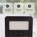Farola solar LED Buat con sensor de movimiento y crepuscular 5W 4000K IP65