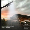 Farola solar LED Buat con sensor de movimiento y crepuscular 5W 6500K IP65