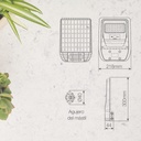 Farola solar LED Buat con sensor de movimiento y crepuscular 5W 6500K IP65