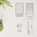 Farola solar LED Buat con sensor de movimiento y crepuscular 7W 4000K IP65