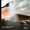 Farola solar LED Buat con sensor de movimiento y crepuscular 7W 6500K IP65