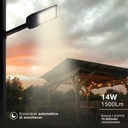 Farola solar LED Buat con sensor de movimiento y crepuscular 14W 4000K IP65