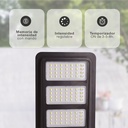 Farola solar LED Buat con sensor de movimiento y crepuscular 14W 4000K IP65