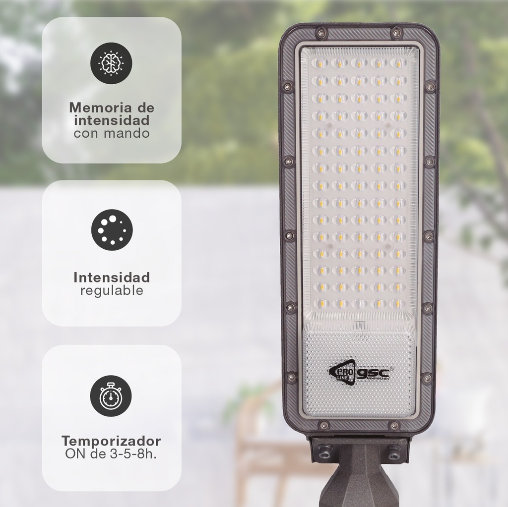 Farola solar LED Longbia 13W 4000K IP65 - Pro Line