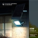 Proyector solar LED Pamol con sensor de movimiento y crepuscular 8W 6500K IP65 Negro