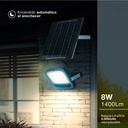 Proyector solar LED Pamol con sensor de movimiento y crepuscular 25W 6500K IP65 Negro