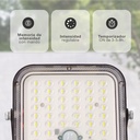 Proyector solar LED Pamol con sensor de movimiento y crepuscular 25W 6500K IP65 Negro