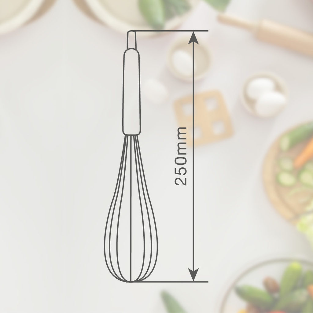 Batidor varillas manual acero inox 25cm