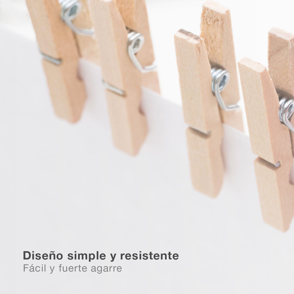 Pack 24 pinzas madera - para ropa