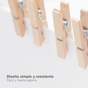 Pack 24 pinzas madera - para ropa