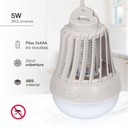 Lámpara LED mata insectos 6W 3xAAA