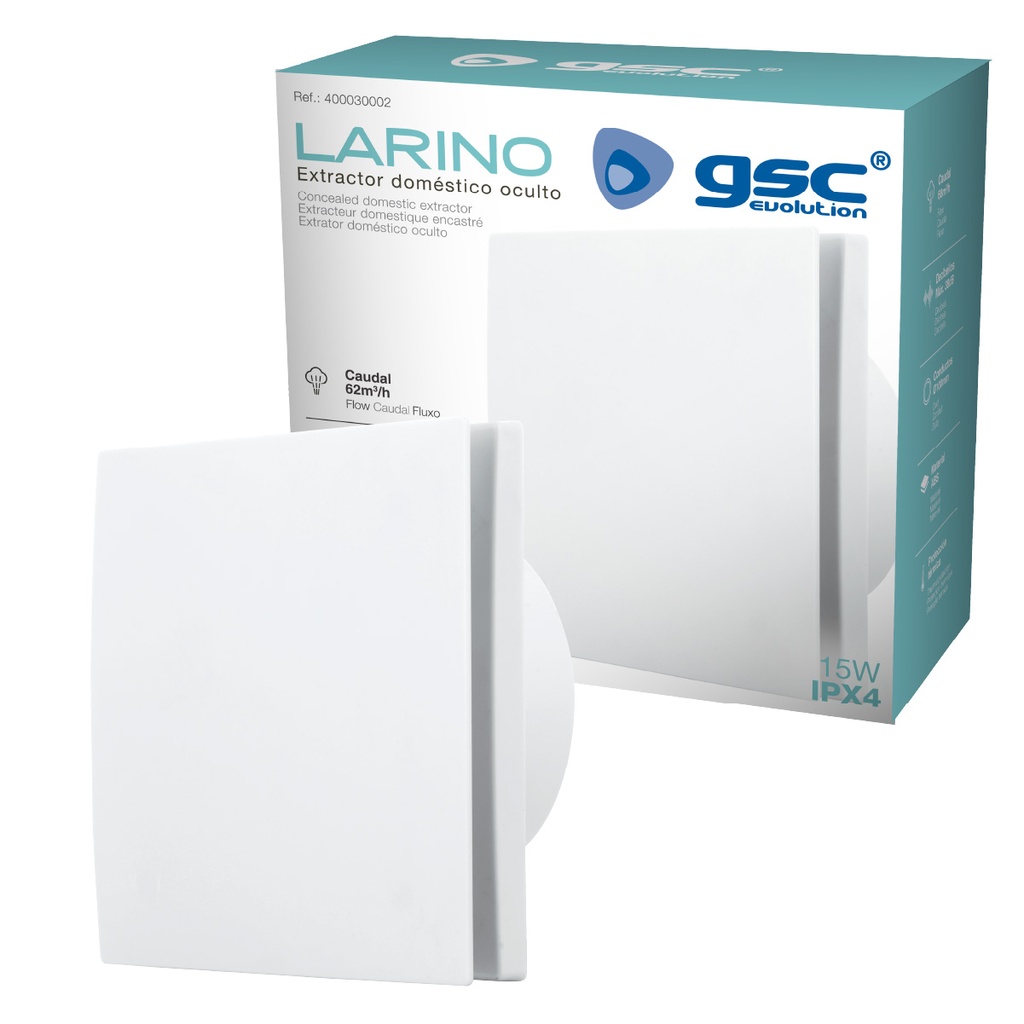 Extractor doméstico oculto Larino Ø100mm