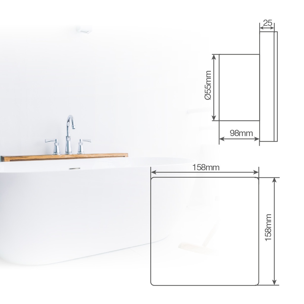 Extractor doméstico oculto Larino Ø100mm