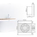 Extractor doméstico Amina Ø100mm Blanco