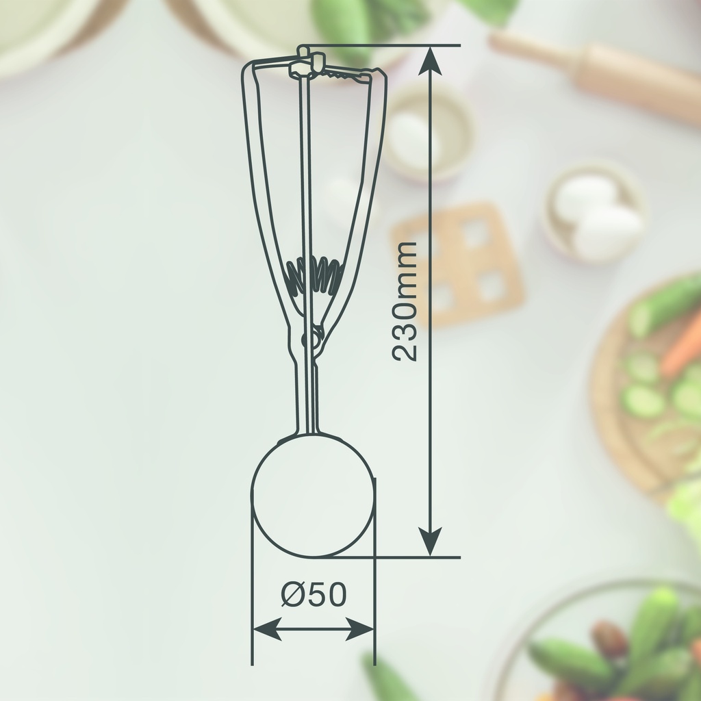 Cuchara para helado acero inox Ø5cm