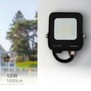 Proyector aluminio LED Santadi 10W 6500K IP65 Negro