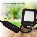 Proyector aluminio LED Santadi 10W 6500K IP65 Negro
